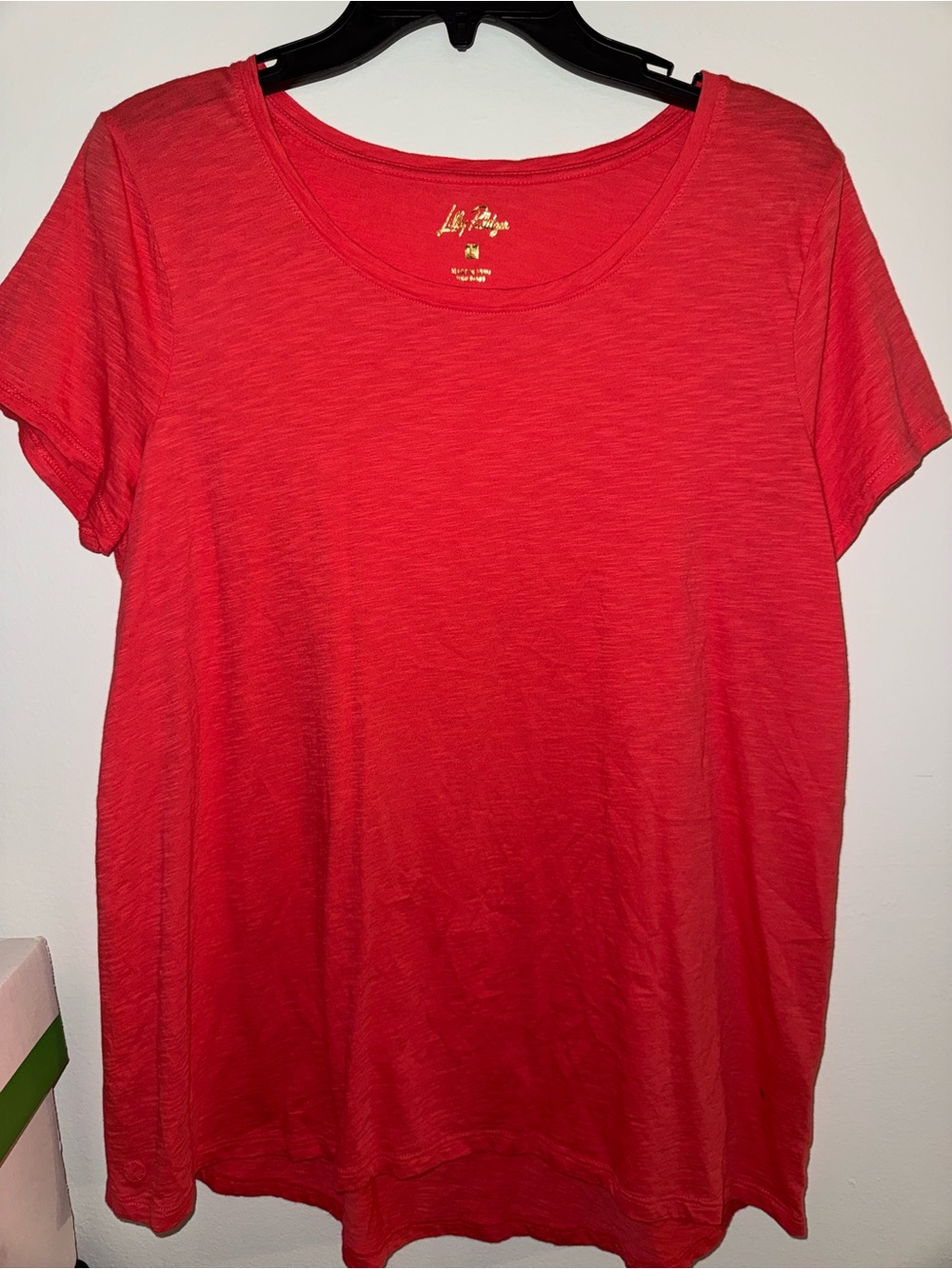 Lilly Pulitzer Coral-Red Short Sleeve Scoop Neck Tee